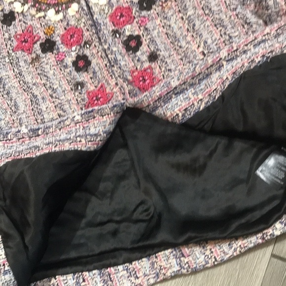 Summer of Love Anthropologie Beaded Tweed Jacket size M - Picture 10 of 12